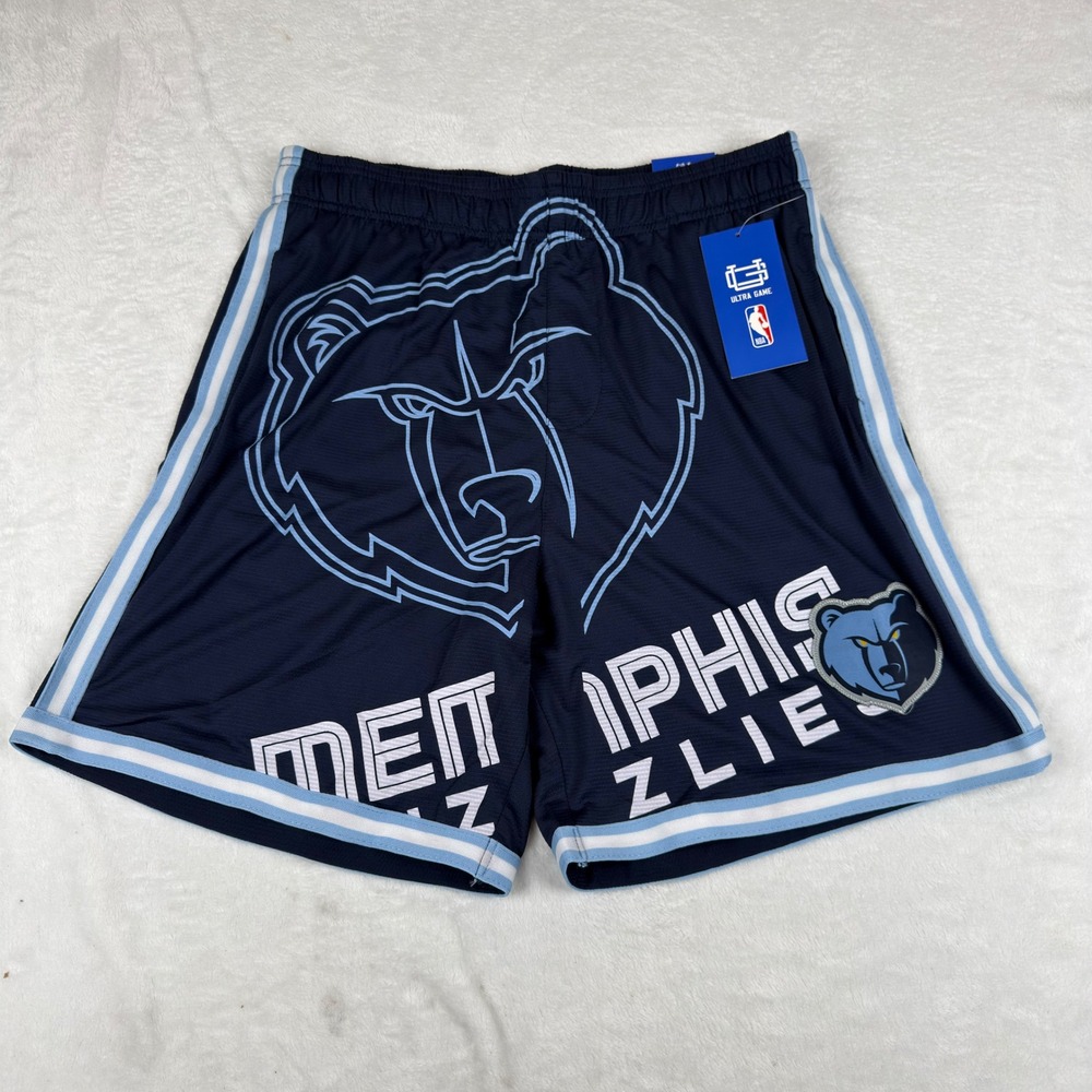 Ultra‎ Game NBA Memphis Grizzlies Basketball Shorts Navy Mens Large New $40